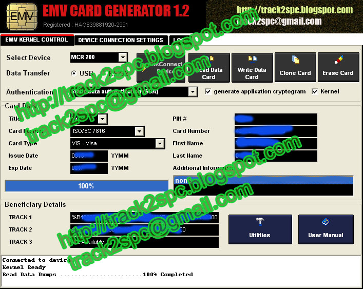 emv card writer software